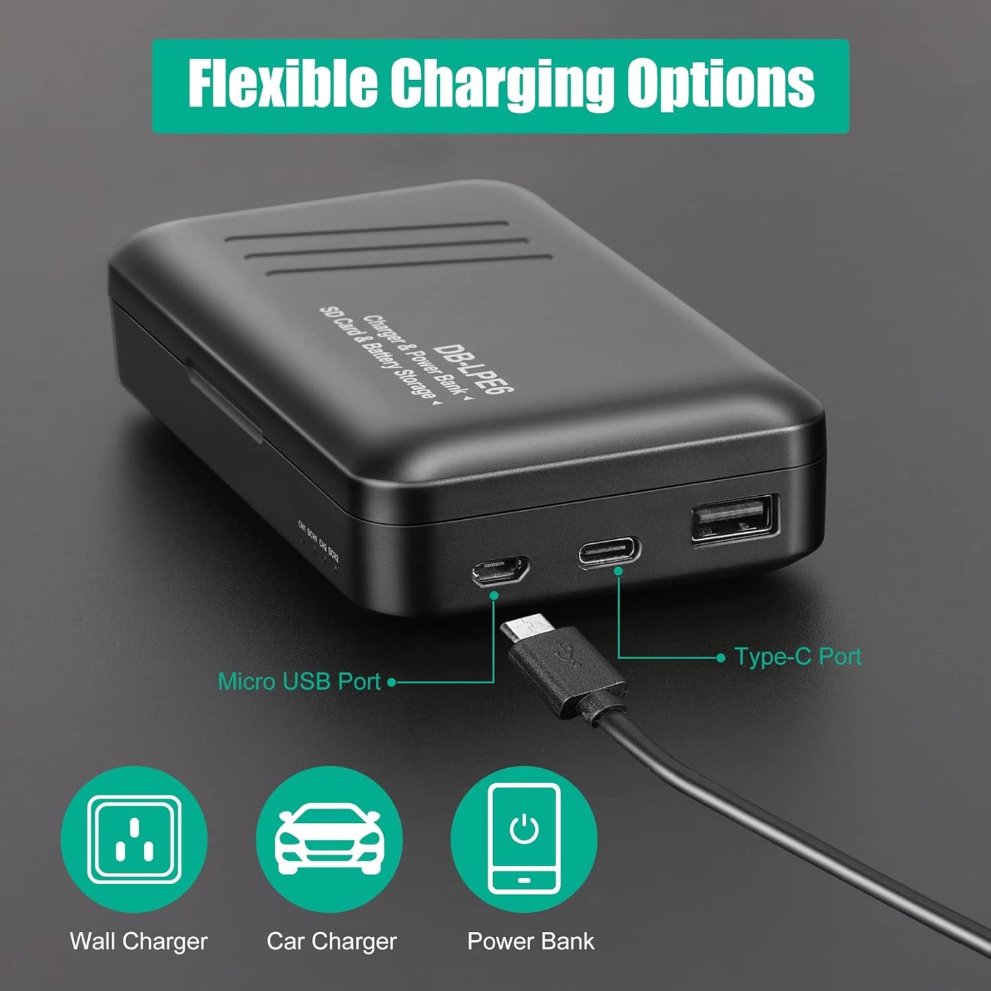 2 Packs JYJZPB LP-E6N Canon EOS Batteries and LP-E6 Battery Charger Case fit for Canon EOS R, EOS R5, EOS 90D, EOS 60D, 70D, 80D, 5D II, 5D III, 5D Mark IV, 6D, 6D II, 7D, 7D II, XC10, XC15