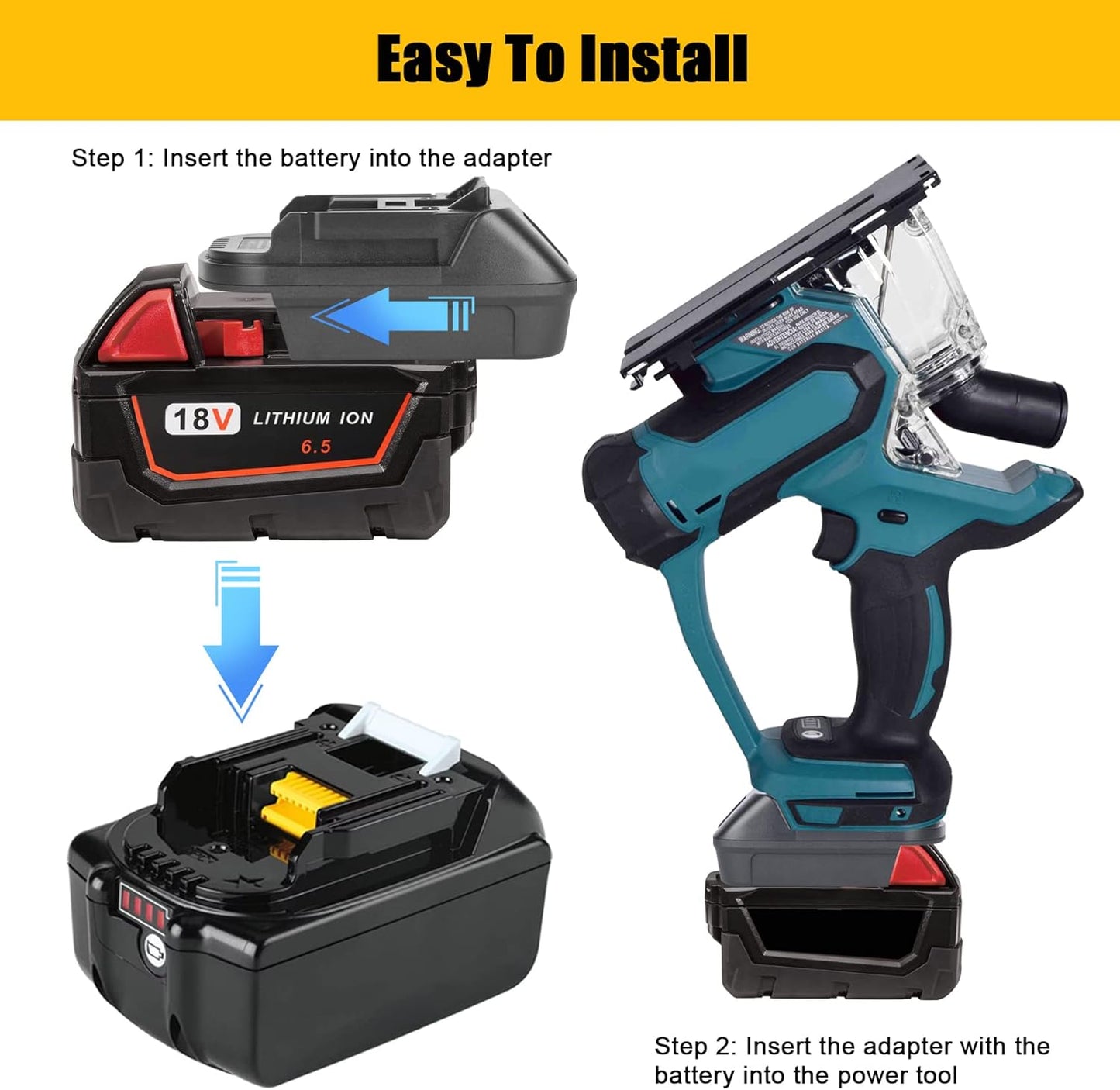 JYJZPB DM18M Battery Adapter with USB Charging Socket for Dewalt 20V Battery & Milwaukee M18 18V Lithium Battery Converter to Makita 18V BL1830 BL1840 BL1850 Cordless Tools Use
