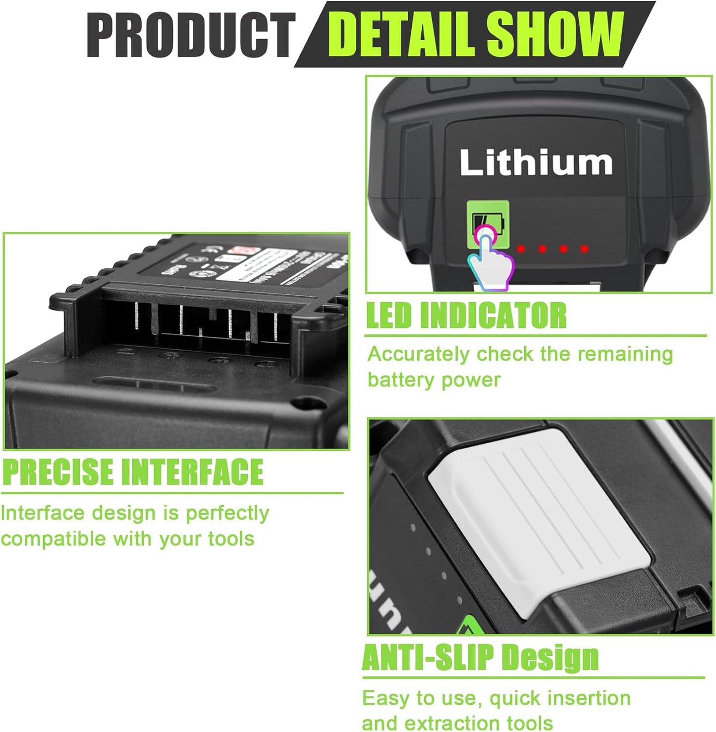 JYJZPB 6.0Ah 40V Cordless Power Tools Battery for Ryobi Battery Replacement OP4040 OP4026 OP4030 OP4050 OP4060A