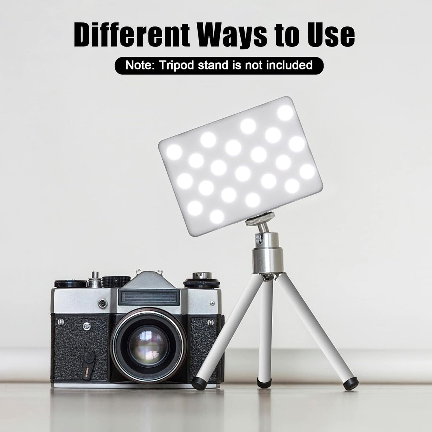 JYJZPB RGB Video Light Selfie Light Fill Light Front & Back Clip for Makeup, Selfie, Video Conference, Vlog, Selfie, Live Stream