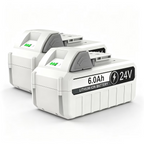 JYJZPB 2X 24V 6.0Ah Battery for Snow Joe + Sun Joe 24-Volt IONMAX Lithium-ion Batteries