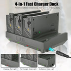 JYJZPB 4PCS Lithium Battery & 4 Port Charger for Reveal Cellular Trail Camera X Gen 3.0, Pro 3.0, 2.0