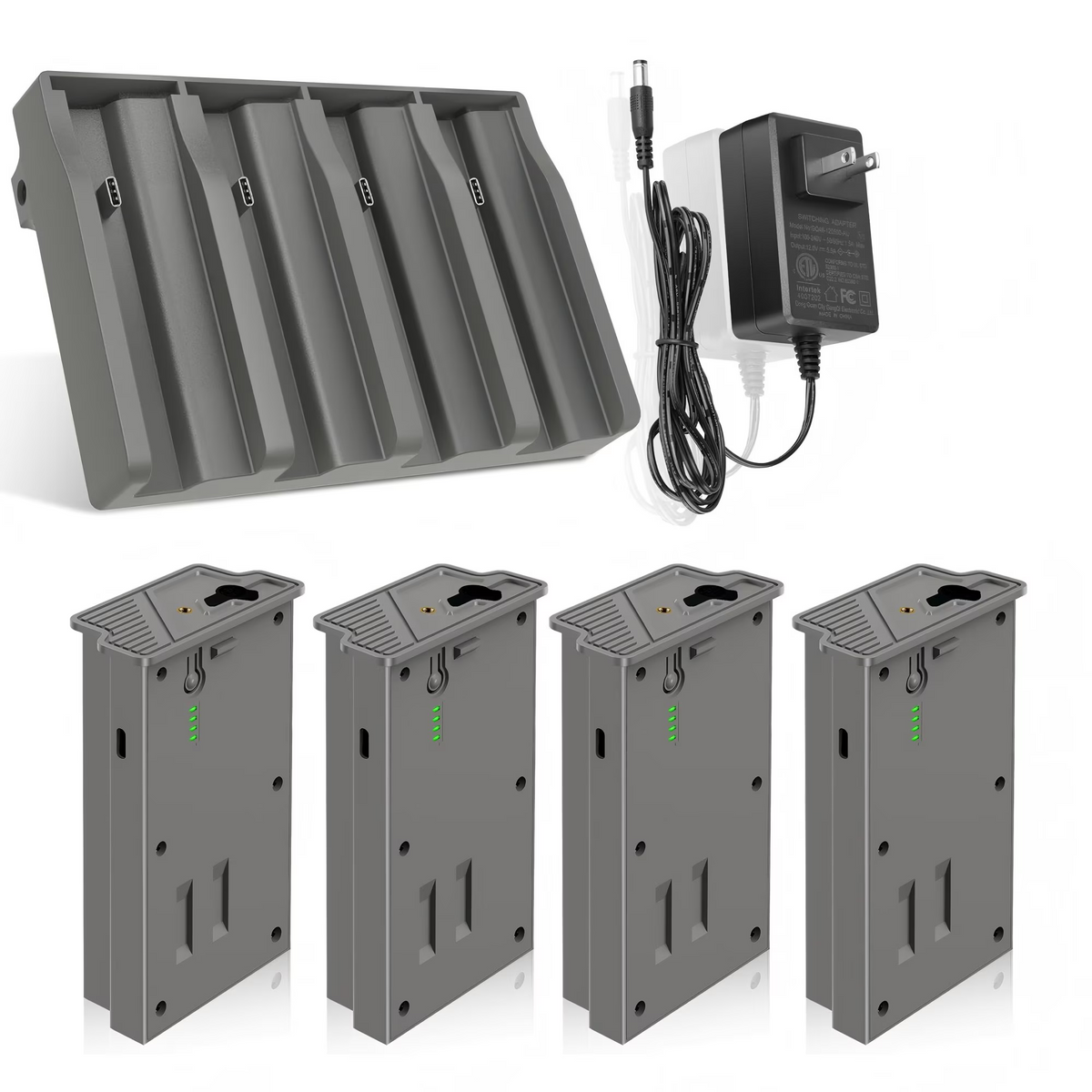 JYJZPB 4PCS Lithium Battery & 4 Port Charger for Reveal Cellular Trail Camera X Gen 3.0, Pro 3.0, 2.0