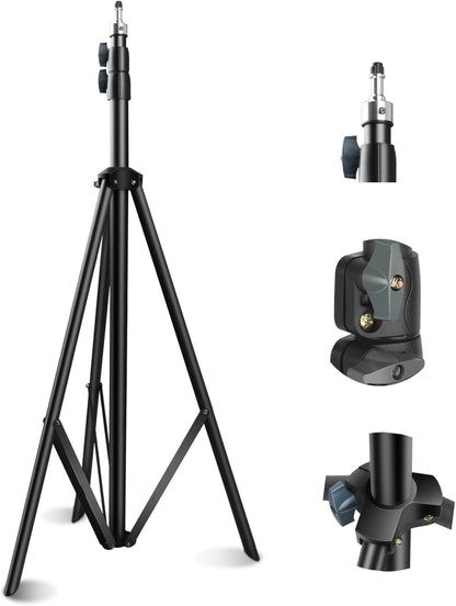 JYJZPB 110''/9.5Ft/280cm Heavy Duty Light Stand Photography Tripod Spring Cushioned Adjustable for Strobe, LED Video Light, Ring Light, Monolight, Reflector, Speedlight, Softbox, Max Load 10KG/22LB