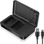 JYJZPB EN-EL15 EN-EL15B EN-EL15C Battery Charger with 2 SD Card Slots and USB Output Fit for Nikon D7500, ZF, Z8, Z7, Z6, D500, D600, D850, D7000, D7100 Camera Batteries (Battery Charger Only)