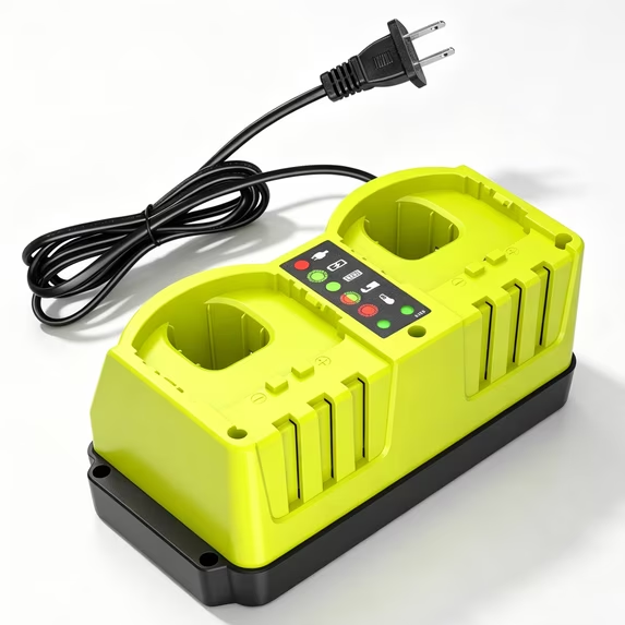 JYJZPB 18V Dual-Port Simultaneous Charger for Ryobi ONE+ 18 Volt Battery P102 P103