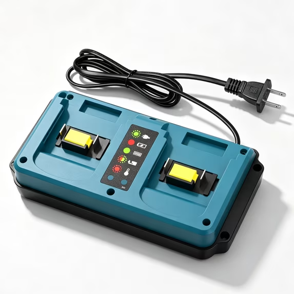 JYJZPB 18V Dual-Port Rapid Charger for Makita 18 Volt LXT Lithium-Ion Battery BL1830B