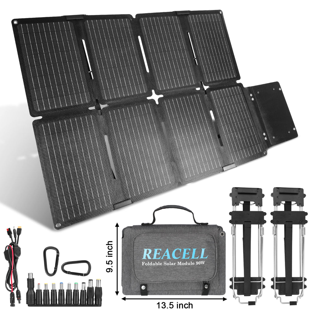 KUNLUN Flexible Foldable Solar Panel 90W Camping Portable Folding Solar Panel IP67 Solar Cell Solar Charger Travel&Phone&Boat&RV