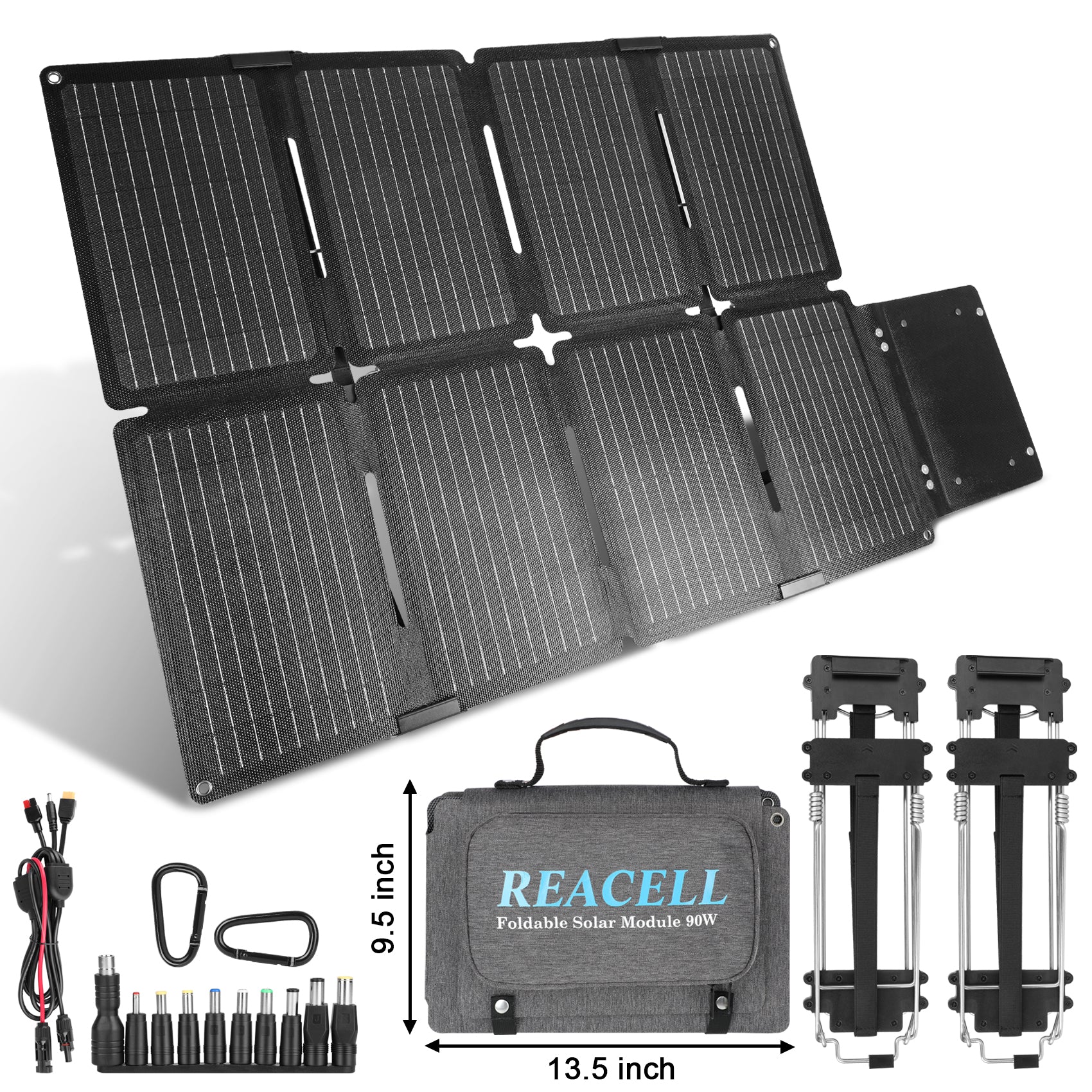 KUNLUN Flexible Foldable Solar Panel 90W Camping Portable Folding Solar Panel IP67 Solar Cell Solar Charger Travel&Phone&Boat&RV