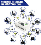 JYJZPB 6.0Ah Battery + Quick Charger for Snow Joe + Sun Joe 24 Volt IONMAX Starter Kit