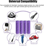 JYJYPB 18650 Rechargeable Battery 3.7V 18650 Battery Li-ion Cell 3000mAh for Flashlight, 8 Packs