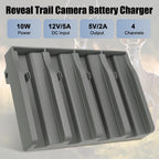 JYJZPB 4PCS Lithium Battery & 4 Port Charger for Reveal Cellular Trail Camera X Gen 3.0, Pro 3.0, 2.0