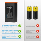 JYJZPB 6.7Ah for EM8 Moultrie Edge Battery Pack, Rechargeable Lithium-Ion Battery for Power Mag Edge Series, Cellular Trail Hunting Camera