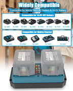 JYJZPB 18V Dual-Port Rapid Charger for Makita 18 Volt LXT Lithium-Ion Battery BL1830B