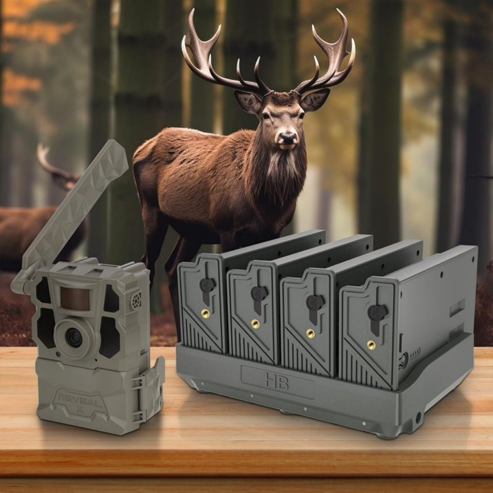 JYJZPB 4PCS Lithium Battery & 4 Port Charger for Reveal Cellular Trail Camera X Gen 3.0, Pro 3.0, 2.0