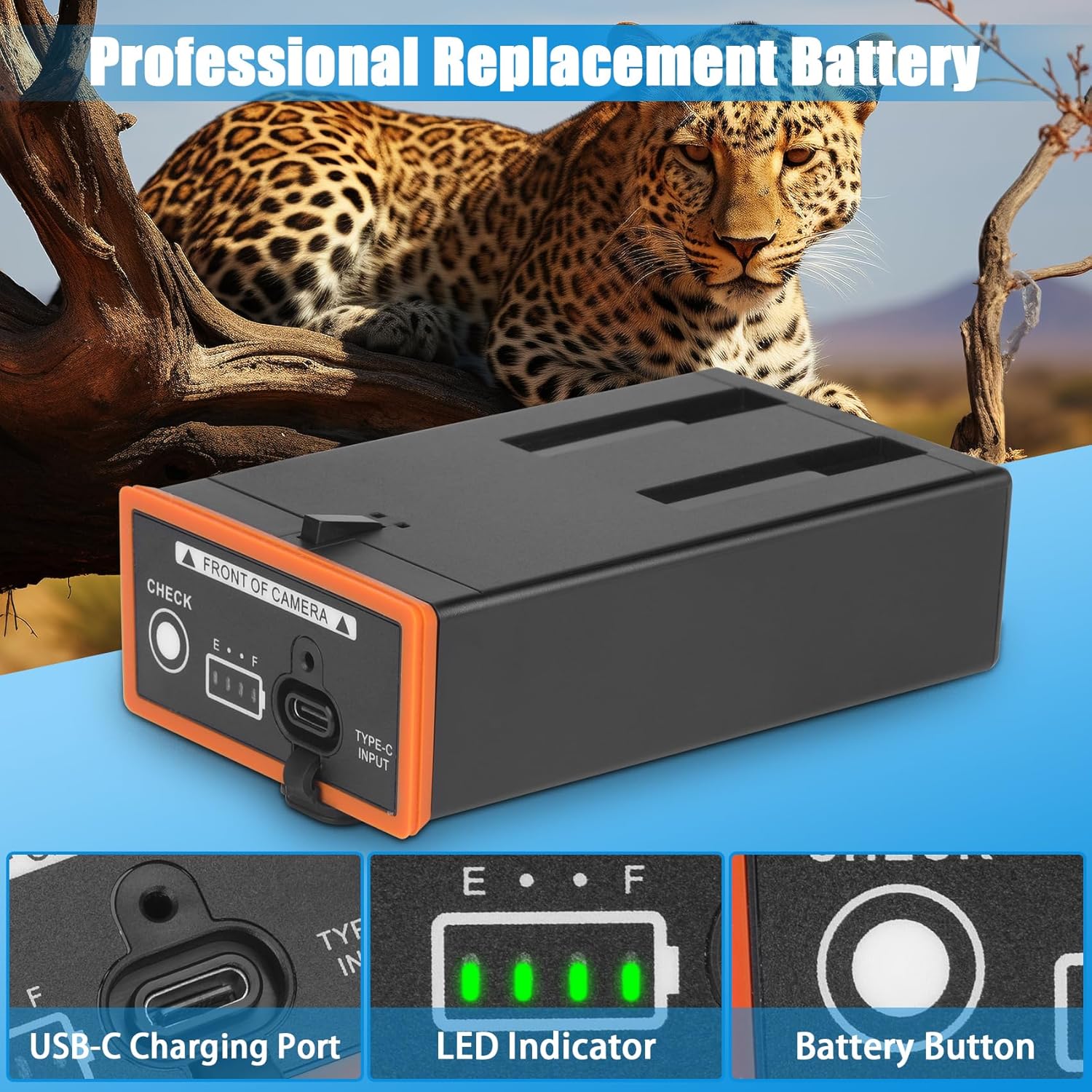 JYJZPB 6.7Ah for EM8 Moultrie Edge Battery Pack, Rechargeable Lithium-Ion Battery for Power Mag Edge Series, Cellular Trail Hunting Camera