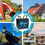 KUNLUN 2Pack 12V 100Ah LiFePO4 Battery, 100A BMS Rechargeable Lithium Battery with Up to 5000 Cycles & 10 Years Lifespan,1280Wh Support in Series and Parallel, Perfect for RV, Solar Energy,Van,Trailer