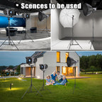 JYJZPB 110''/9.5Ft/280cm Heavy Duty Light Stand Photography Tripod Spring Cushioned Adjustable for Strobe, LED Video Light, Ring Light, Monolight, Reflector, Speedlight, Softbox, Max Load 10KG/22LB
