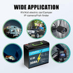 KUNLUN 12V 30Ah Lithium LiFePo4 Battery, Built-in BMS, 3500+ Deep Cycles Batteries, 384Wh Support in Series/Parallel, Phosphate Rechargeable Battery for Solar, RV, Marine,Camping, Home Energy Storage