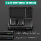 2 Packs JYJZPB EN-EL15B Nikon Camera Batteries Rechargeable and Charger Case for Nikon D7500 Battery, D750 Battery, Z6, Z7, Z8, D500, D600, D610, D810, D800, D800E, D710E, D850, D7000, D7100, D7200