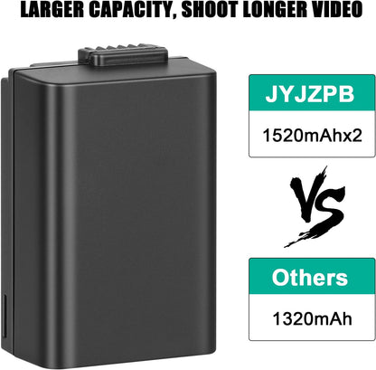 2 Packs JYJZPB 1520mAh EN-EL25 Digital Camera Batteries Replace for Nikon Z50, Z 50