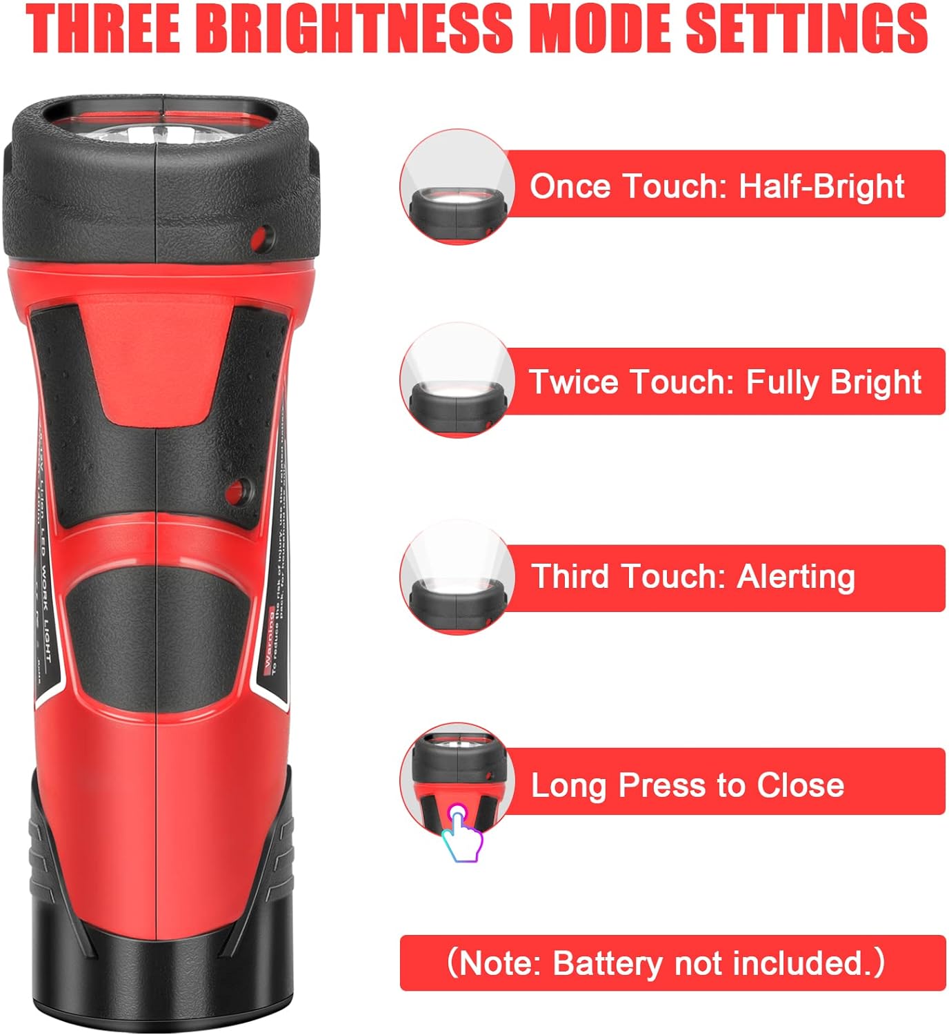 JYJZPB 12-Volt Milwaukee M12 LED Work Light Bare Tool Flashlight Compatible for Milwaukee M12 Battery 48-11-2401 48-11-2420 48-11-2412 48-11-2440 JYJZPB 12-Volt Milwaukee M12 LED Work Light Bare Tool Flashlight Compatible for Milwaukee M12 Battery 48-11-2401 48-11-2420 48-11-2412 48-11-2440