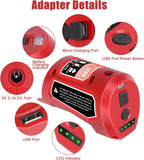 JYJZPB 12V USB Power Source Replacement Compatible for Milwaukee M12 12V Battery USB Charger Adapter for Milwaukee 12 Volts Heated Jacket 48-59-1201 48-11-2420 48-11-2411 M12 Power Source Adapter