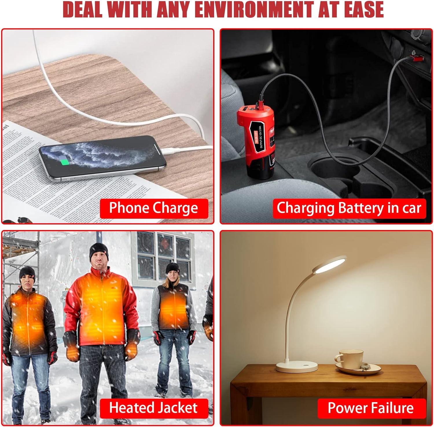 JYJZPB 12V USB Power Source Replacement Compatible for Milwaukee M12 12V Battery USB Charger Adapter for Milwaukee 12 Volts Heated Jacket 48-59-1201 48-11-2420 48-11-2411 M12 Power Source Adapter