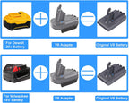 JYJZPB V6 Battery Adapter for Convert 20V Dewalt Battery or 18V Milwaukee Battery to V6 Battery Converter for DC62 SV03 SV04 SV09 DC59 Vacuums