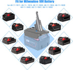 2-in-1 V7 V8 Adapter for 20V Dewalt Battery or 18V Milwaukee Battery Convert to Replace for V7 V8 Battery, Converter Work with V7 Fluffy Absolute Animal SV11 V8 SV10 Battery