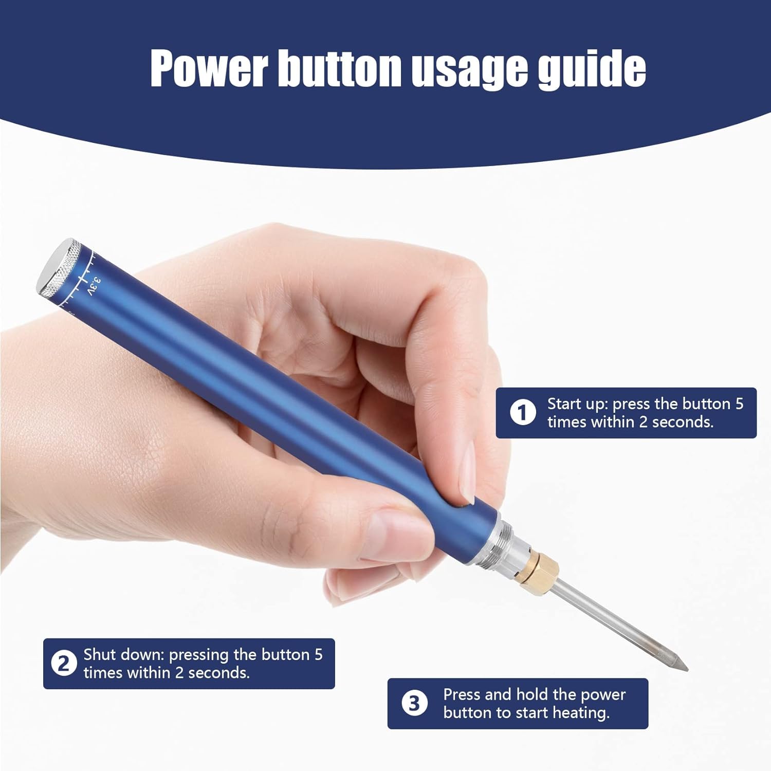 JYJZPB Cordless Soldering Iron Built-in 1100mAh Battery Portable Compact Voltage Temperature Adjustable Household Repair Tools