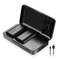 2 Packs JYJZPB LP-E6N Canon EOS Batteries and LP-E6 Battery Charger Case fit for Canon EOS R, EOS R5, EOS 90D, EOS 60D, 70D, 80D, 5D II, 5D III, 5D Mark IV, 6D, 6D II, 7D, 7D II, XC10, XC15