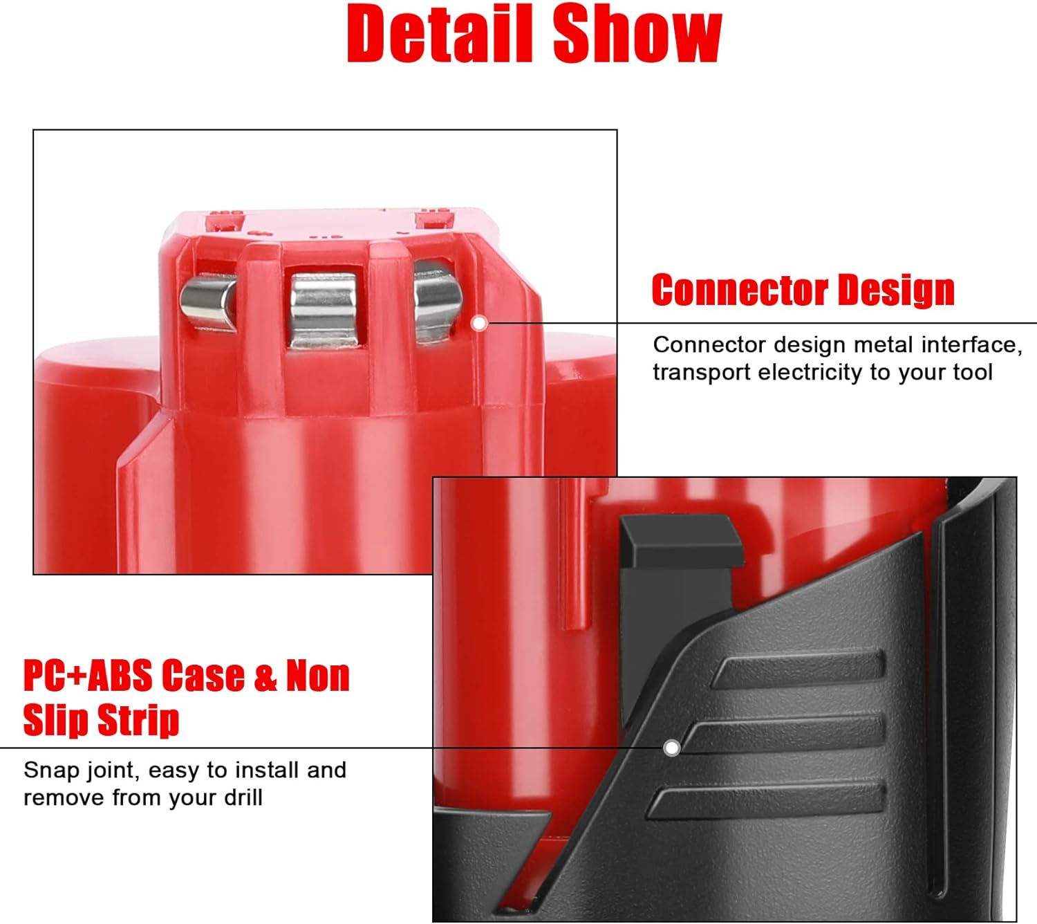 2 Packs JYJZPB 9.5Ah Replacement for Milwaukee M12 Battery Cordless Power Tools Compatible for Milwaukee 12V M12 Battery 48-11-2401 48-11-2411 48-11-2420 48-11-2412 48-11-2402