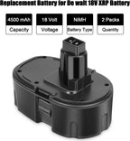 2 Packs JYJZPB 4.5Ah DC9096 DC9098 for DeWalt 18V XRP Battery Replacement DC9099 DW9098 DW9099 DW9095 DW9096 DE9039 for DeWalt XRP Cordless Power Tools