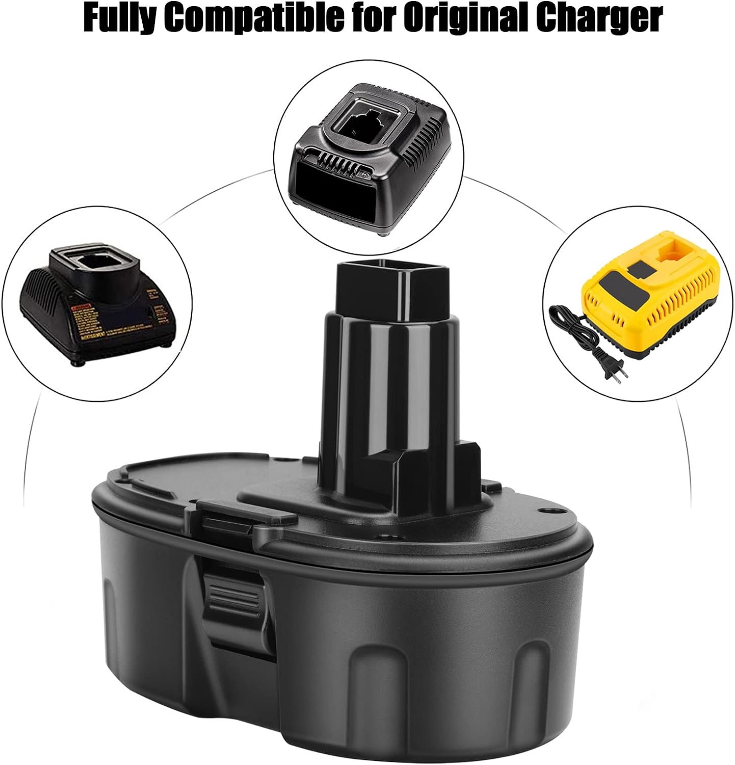 2 Packs JYJZPB 4.5Ah DC9096 DC9098 for DeWalt 18V XRP Battery Replacement DC9099 DW9098 DW9099 DW9095 DW9096 DE9039 for DeWalt XRP Cordless Power Tools