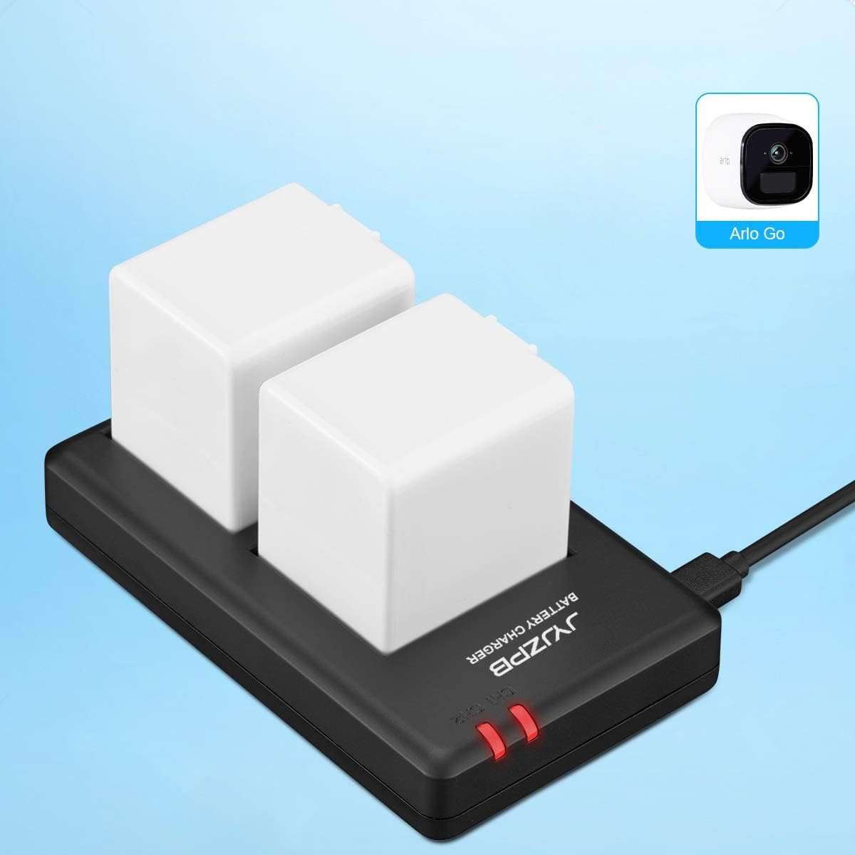JYJZPB 7.2V 3660mAh Rechargeable Li-ion Camera Batteries for Arlo Go Dual Battery Charger Fit for Arlo Go Battery