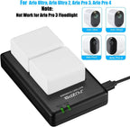 2 Packs JYJZPB Replacement Camera Batteries for Arlo Ultra, Ultra 2, Arlo Pro 3 and Pro 4 Camera VMC4040P with Dual Battery Charger