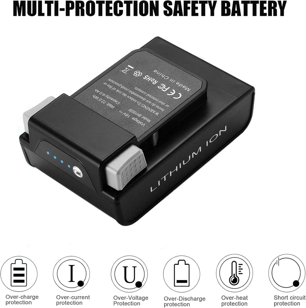 JYJZPB Upgraded 4.0Ah Replacement Battery for Hoover ONEPWR Battery Compatible for Hoover ONEPWR Battery Charger and BH25040 BH15030 BH15030PC2 Hoover ONEPWR Vacuum Cleaner
