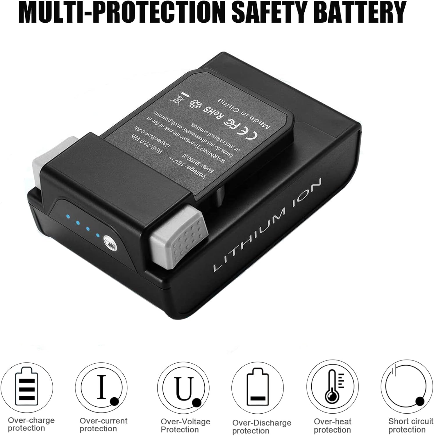 JYJZPB Upgraded 4.0Ah Replacement Battery for Hoover ONEPWR Battery Compatible for Hoover ONEPWR Battery Charger and BH25040 BH15030 BH15030PC2 Hoover ONEPWR Vacuum Cleaner