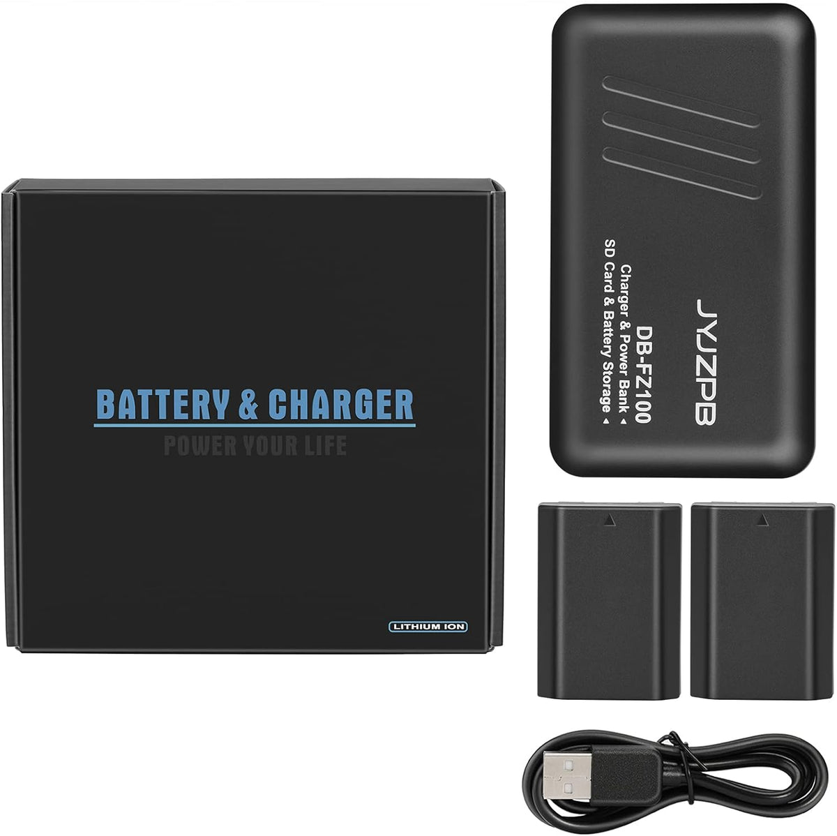 Soonpho BT-FZ100 Boîtier Chargeur Double Batterie Sony NP-FZ100 - Charge Rapide USB-C - Écran Puissance - A7R IV, A9 II, R5