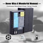 2-Packs JYJZPB LP-E6N Rechargeable Camera Battery and Dual Battery Charger for Canon EOS R5, 5D Mark II, III, 5DS, 5DS R, 6D, 60D, 6D Mark II, 7D, 7D Mark II,70D, 80D, XC10, XC15, BMPCC 4K, BMPCC 6K