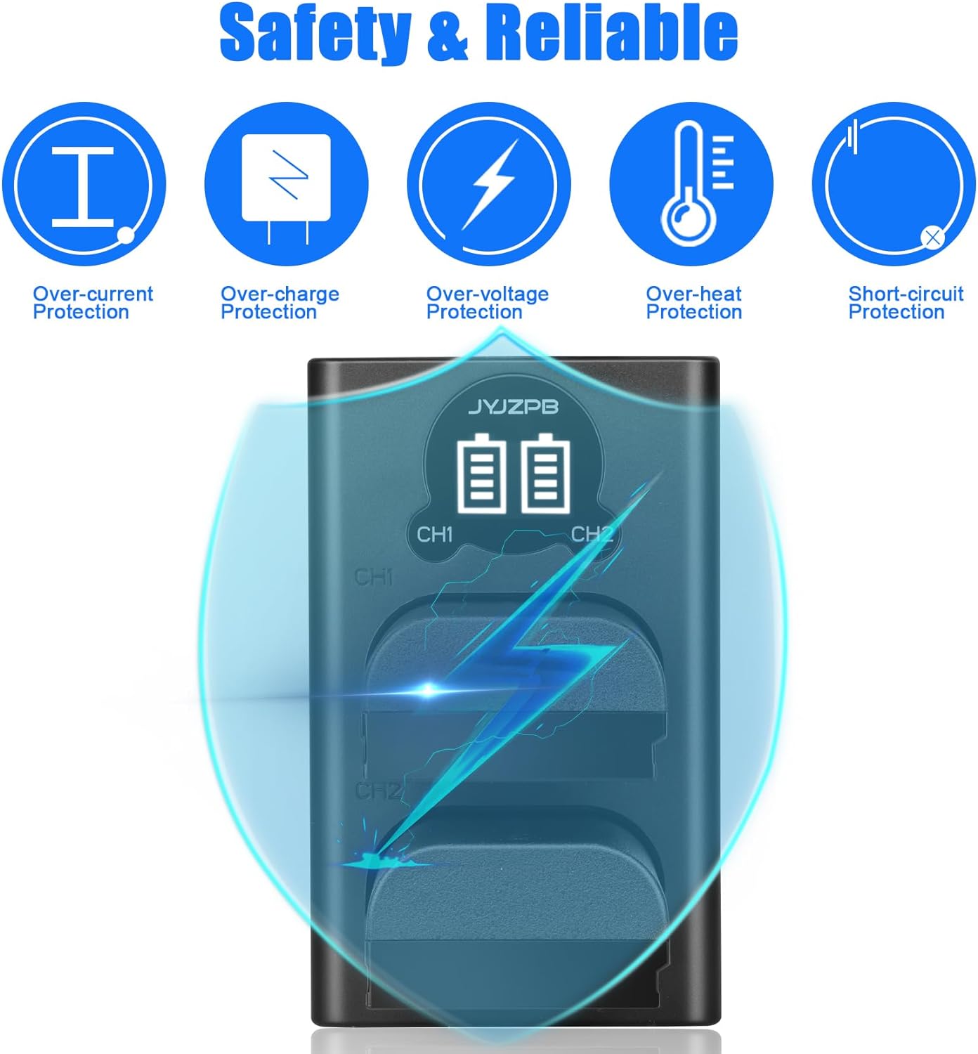 2 Packs JYJZPB Dual Bay Battery Charger of LP-E6NH High Capacity Cameras Batteries for Canon EOS R R5 R6 EOS R6 II EOS R7 90D 60D 70D 80D EOS 6D II EOS 7D