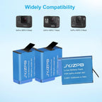 3 Packs JYJZPB Cameras Batteries for GoPro Hero 8 Battery Triple Fast Charger for GoPro Hero 8 GoPro Hero 7 Black and Hero 6/Hero 5 Black, Hero 2018 Cameras Batteries
