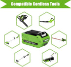 JYJZPB 6000mAh 40V High-Capacity Replacement Outdoor Power Tools Battery for Greenworks Battery 20302 20672 24252 20202 22262 20322 25312
