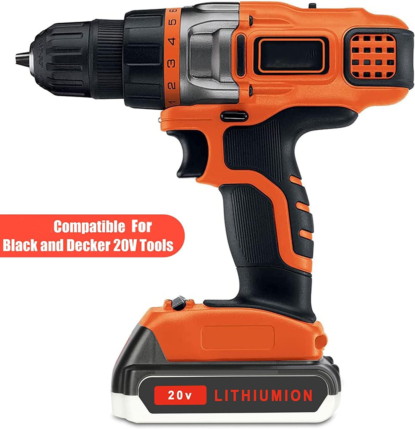 2 Packs JYJZPB 3000mAh Replace 20V Lithium Battery Compatible for Black and Decker LB20 LBXR20 Decker MAX Cordless Tools