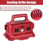JYJZPB Six Port Charging Station Compatible for Milwaukee 18V Battery Compatible to Milwaukee M-18 Tools