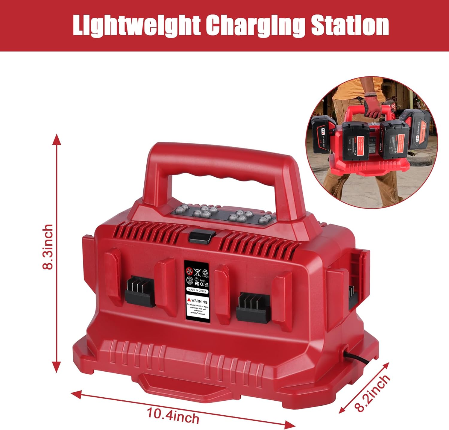 Milwaukee M18 Tools Charger JYJZPB Six Port Charging Station