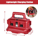 JYJZPB Six Port Charging Station Compatible for Milwaukee 18V Battery Compatible to Milwaukee M-18 Tools