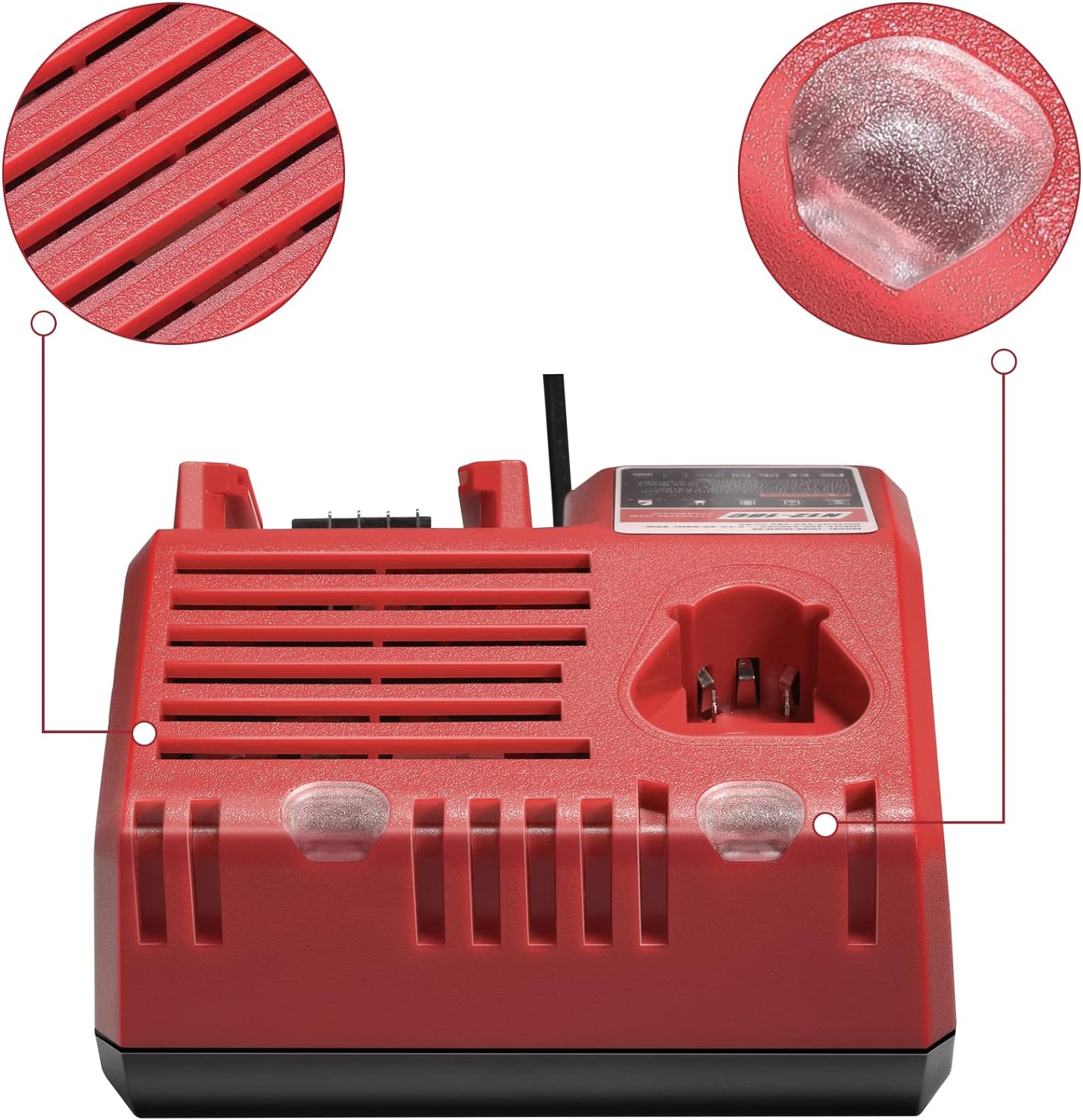 JYJZPB Multi Voltage Battery Charger for Milwaukee 48-59-1812 M12 & M18 Battery 48-11-1850 48-11-1840 48-11-1815 48-11-1828