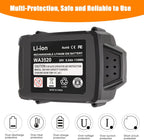 2 Packs JYJZPB 5.5Ah Replacement for Worx Cordless Tools Battery 20V Compatible for Worx Battery WA3525 WA3520 WA3575 WA3578 WG890 WG891 WG151s